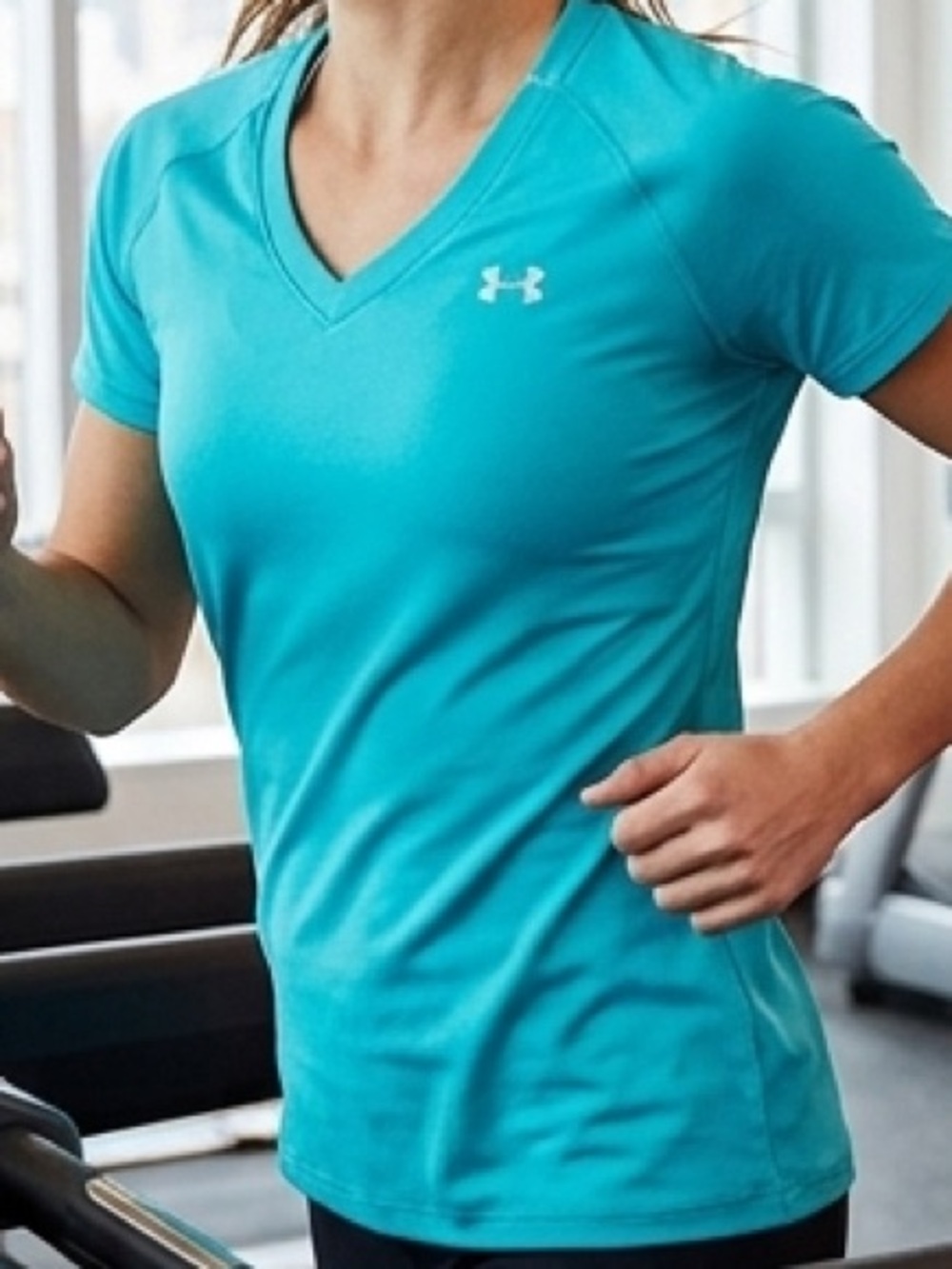 Under Armour Bright Teal V-Neck Performance Shirt